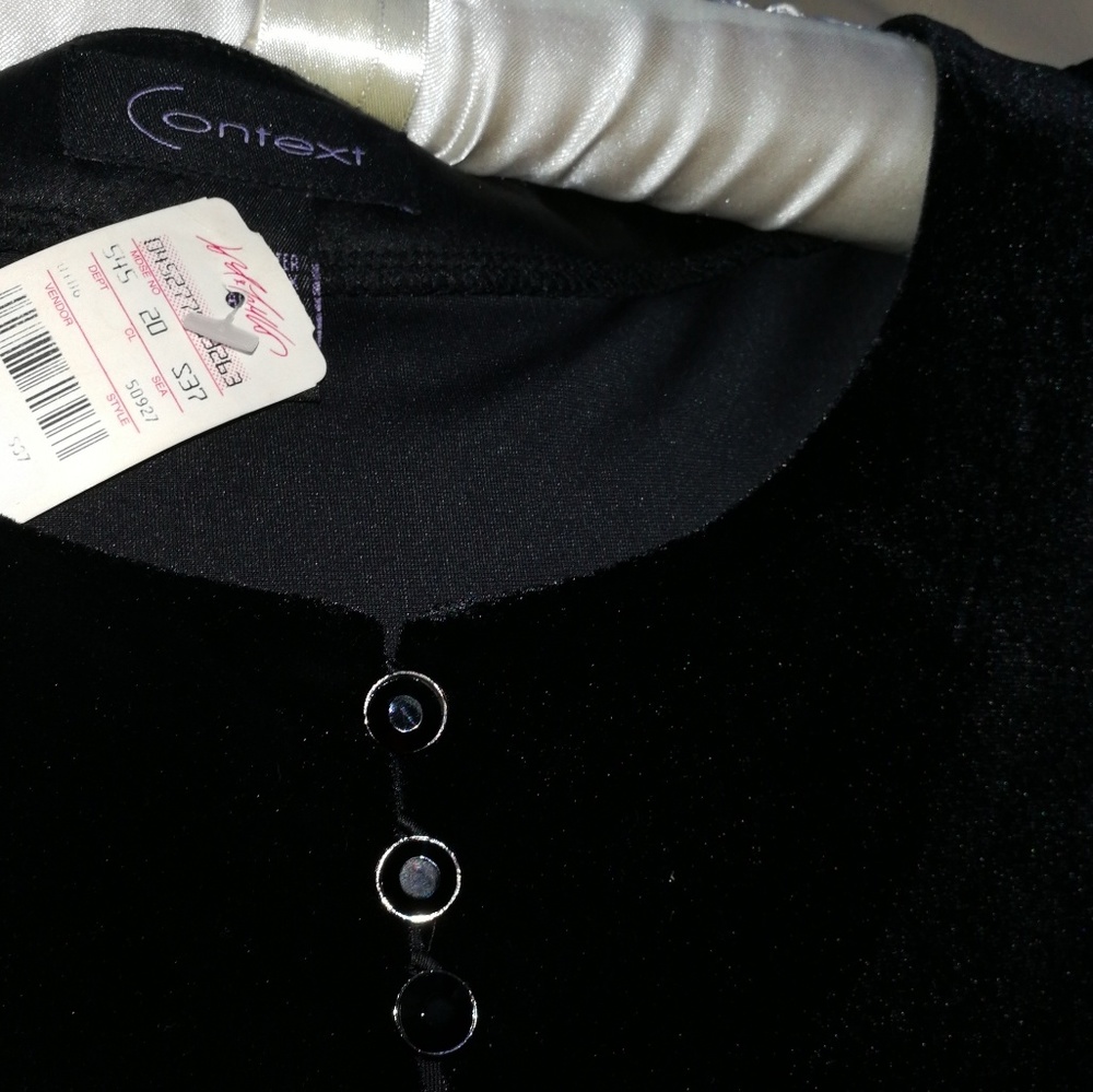 Women's 3/4 sleeve stretch velvet mini dress - Picture 4 of 8